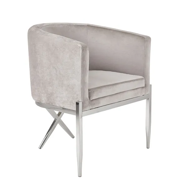 Store Marie Dumas Antonio Grey Velvet Chair