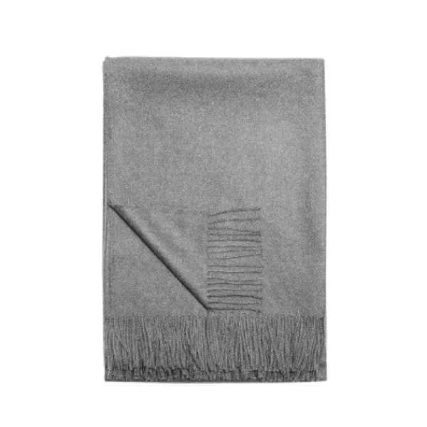 Best Marie Dumas Baby Alpaca Medium Grey Throw