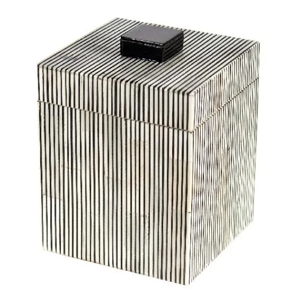 Hot Marie Dumas Black & White Stripped Box - Large