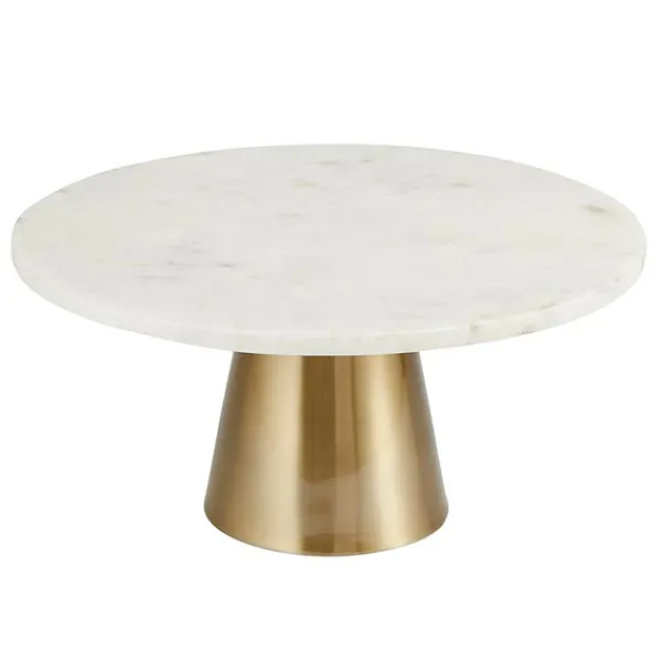 Hot Marie Dumas Brass and Marble Cake Stand