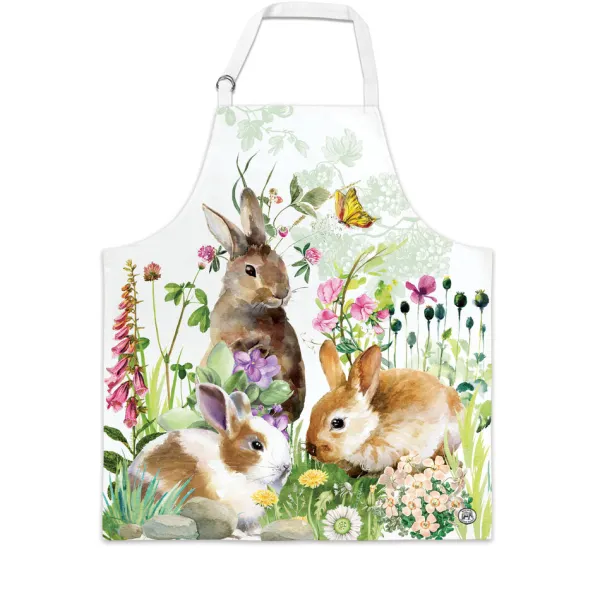 New Marie Dumas Bunny Meadow Apron