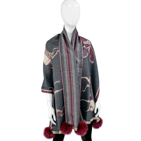 Cheap Marie Dumas Burgundy Horse Scarf