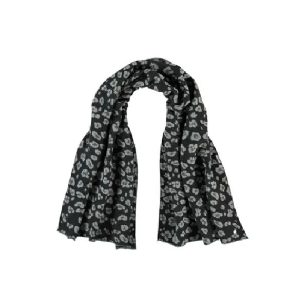 Cheap Marie Dumas Cashmink Pleated Leopard Print Scarf