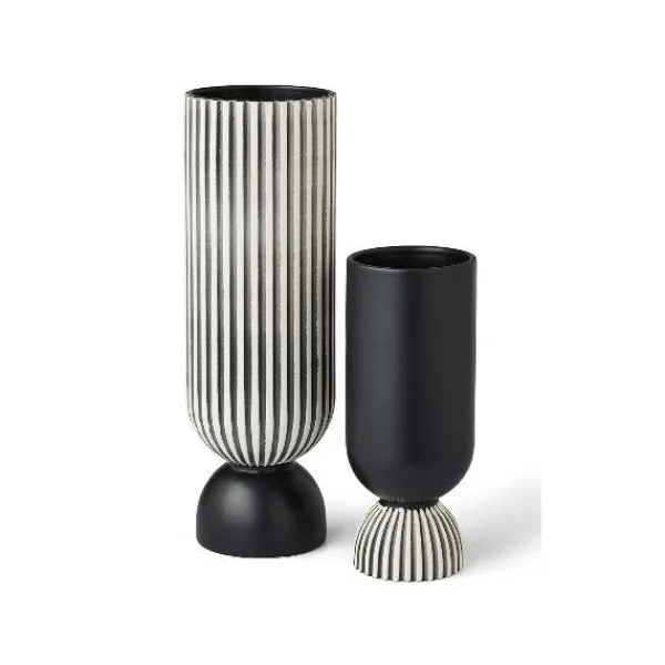 Shop Marie Dumas Charlotte Black and White Vases - Set of 2