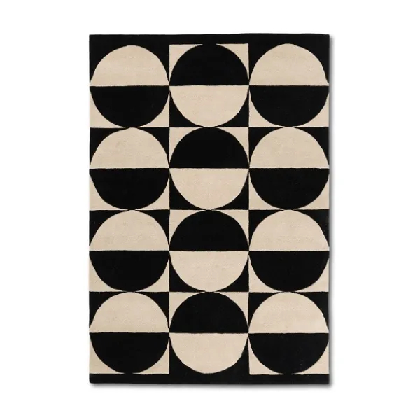 Outlet Marie Dumas Circles Black & White 7x9 Rug