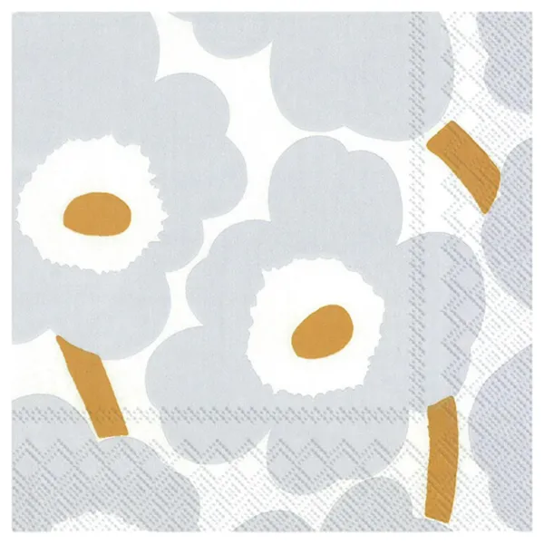 Clearance Marie Dumas Cocktail Napkin White & Silver