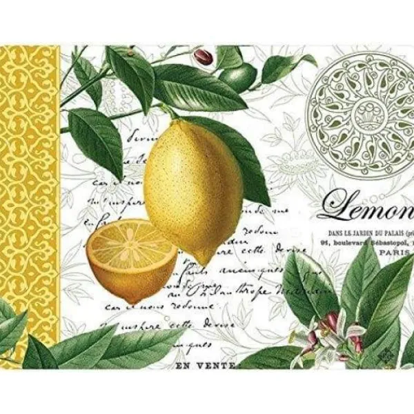 New Marie Dumas Cork Placemats Set of 4 - Citron