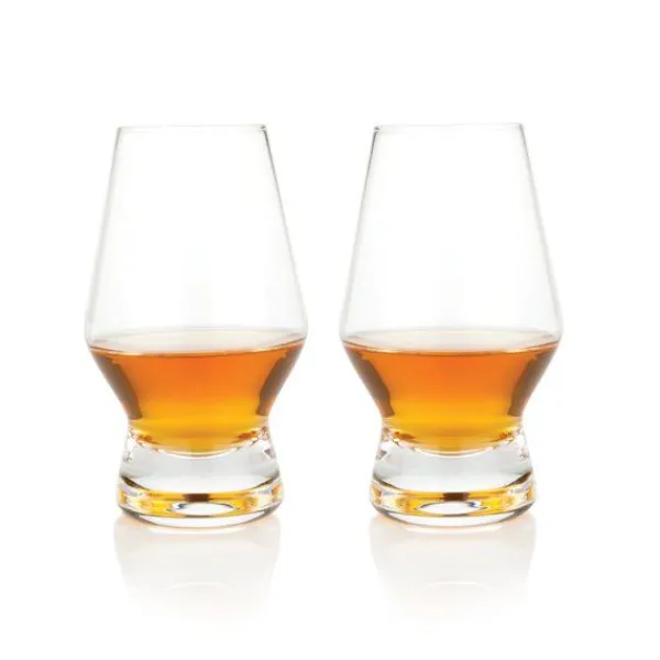 Fashion Marie Dumas Crystal Scotch Footed Glass - Set of 2