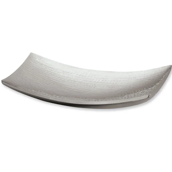 Store Marie Dumas Curved Stainless Steel Hammered Tray