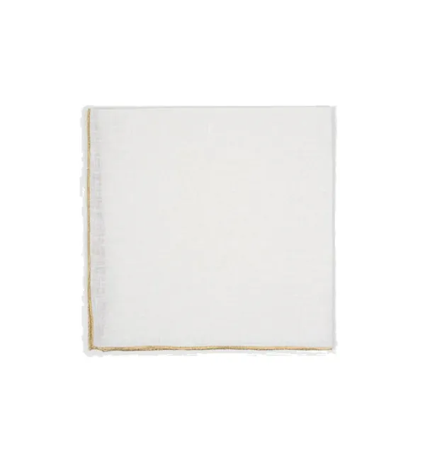 Flash Sale Marie Dumas Duet White Napkin with Gold Trim