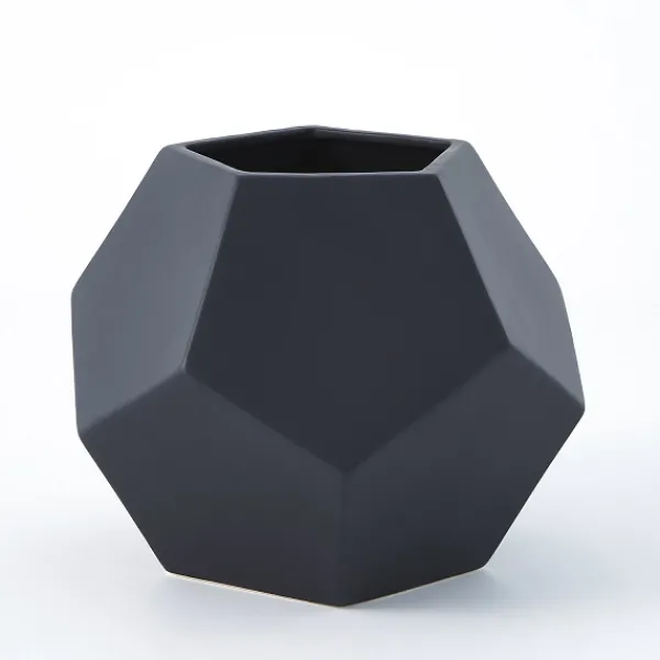 Cheap Marie Dumas Faceted Large Matte Black Vase