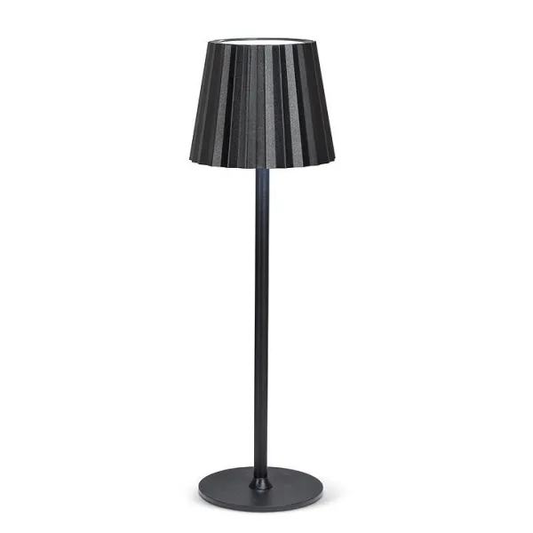 Fashion Marie Dumas Fluted LED Black Table Lamp