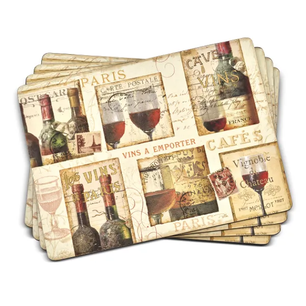 New Marie Dumas French Cellar Set of Four Placemats