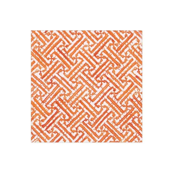 Hot Marie Dumas Fretwork Orange Napkin