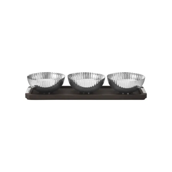 Flash Sale Marie Dumas Georg Jensen Bernadotte Triple Bowls with Tray