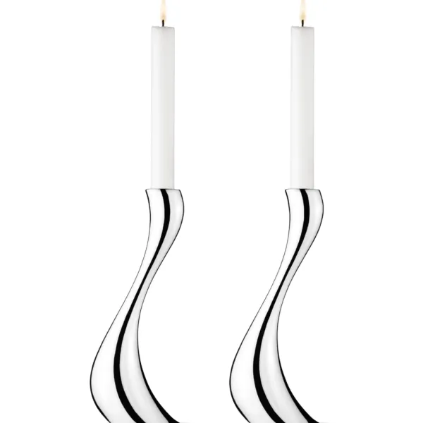 Clearance Marie Dumas Georg Jensen Cobra Large Candle Holder Set