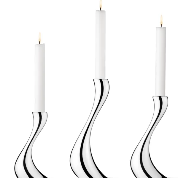 New Marie Dumas Georg Jensen Cobra Set of 3 Candleholders