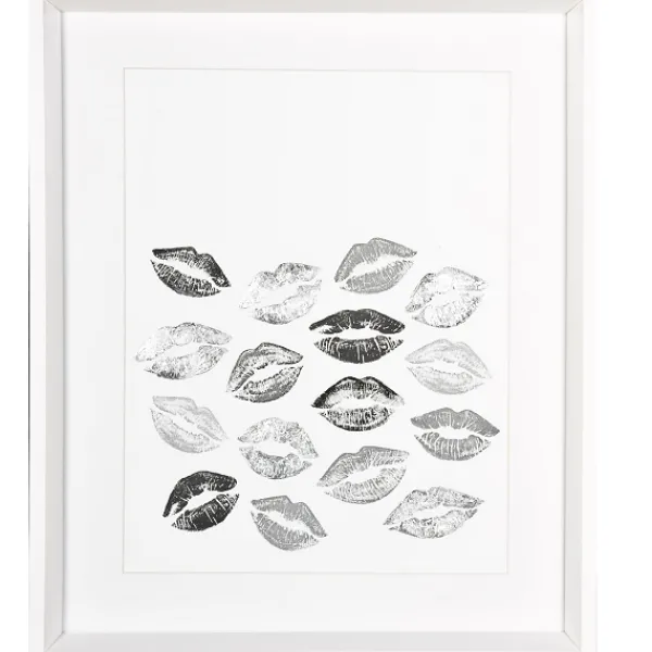 Shop Marie Dumas Gilded Lips in Silver Print