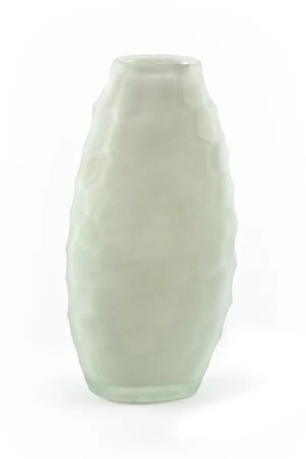 Discount Marie Dumas Glass Vase Hammered Tall - White