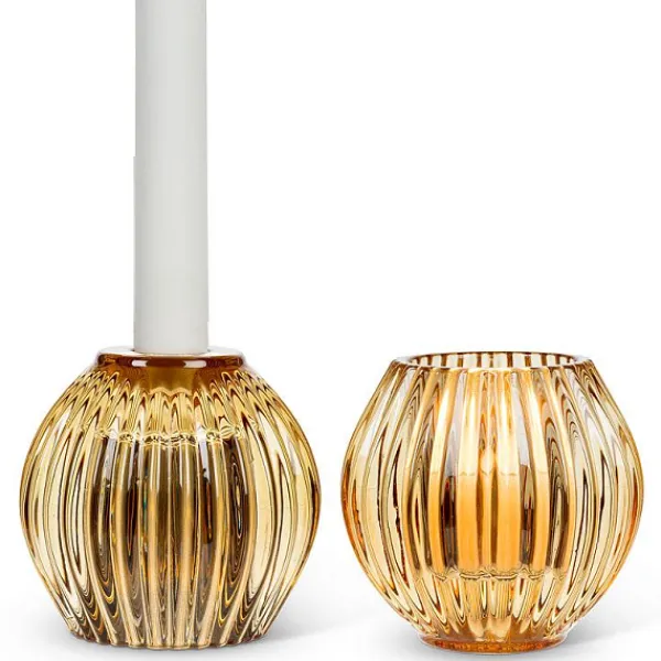 Shop Marie Dumas Gold Reversible Taper and Votive Candle Holder