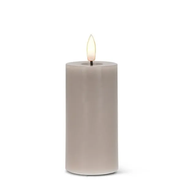 Online Marie Dumas Grey Flameless LED 2x4 Pillar Candle