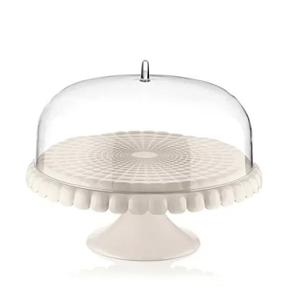 Best Sale Marie Dumas Guzzini Tiffany Milk White Cake Stand With Dome