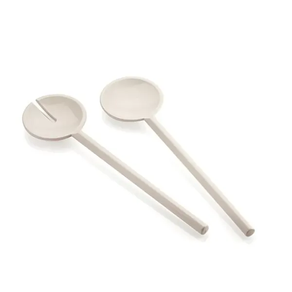 Best Sale Marie Dumas Guzzini Tiffany Milk White Salad Servers