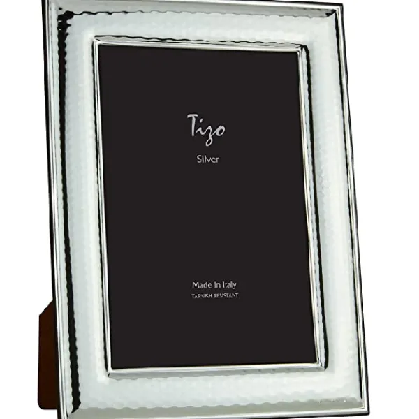 Cheap Marie Dumas Hammered 8x10 Silver Frame with Fold