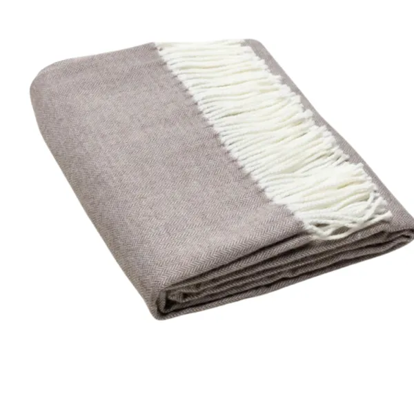 Best Sale Marie Dumas Herringbone Fringe Throw