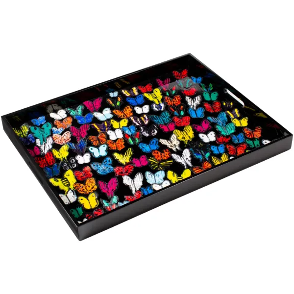 Sale Marie Dumas Hunt Slonem Large Butterflies in Flight Tray