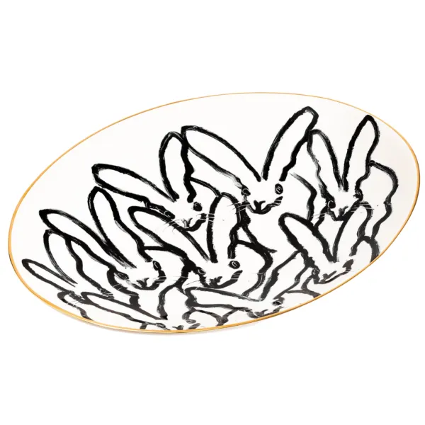 Outlet Marie Dumas Hunt Slonem Rabbit Run Serving Platter