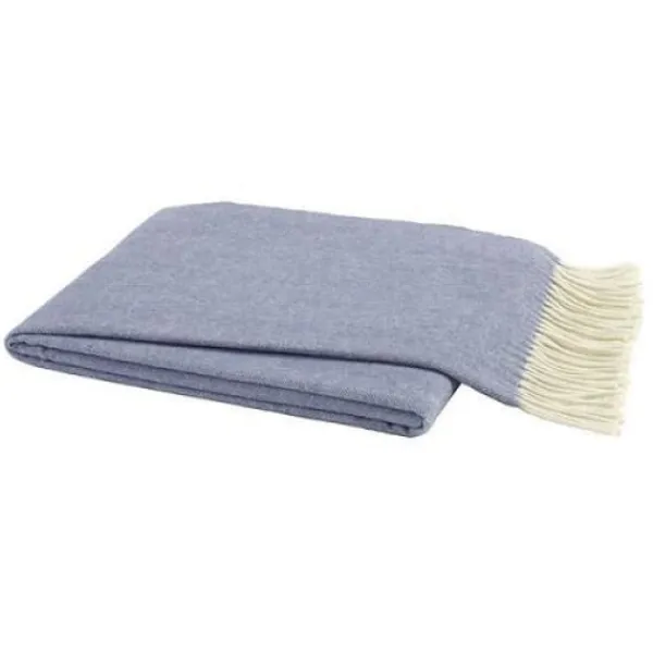 Fashion Marie Dumas Italian Herringbone Throw - Chambray