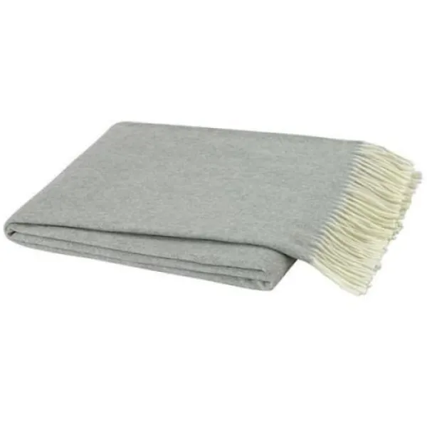 Hot Marie Dumas Italian Herringbone Throw - Light Gray