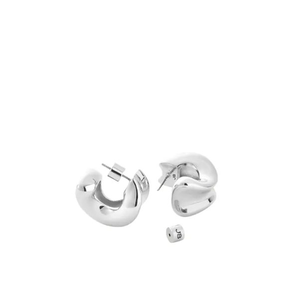 Best Marie Dumas Jenny Bird Silver Doune Chunky Hoops