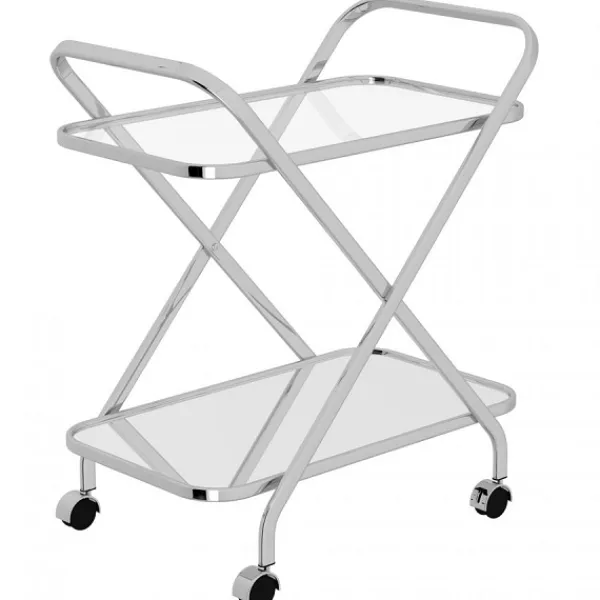 Discount Marie Dumas Jessica Chrome Bar Cart