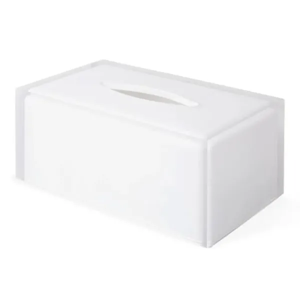 New Marie Dumas Jonathan Adler Hollywood Long Tissue Box - Clear