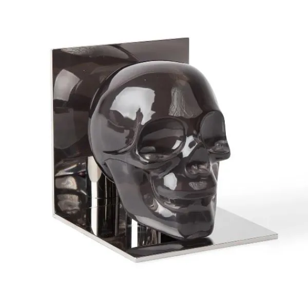 Store Marie Dumas Jonathan Adler Smoke Acrylic Skull Bookends