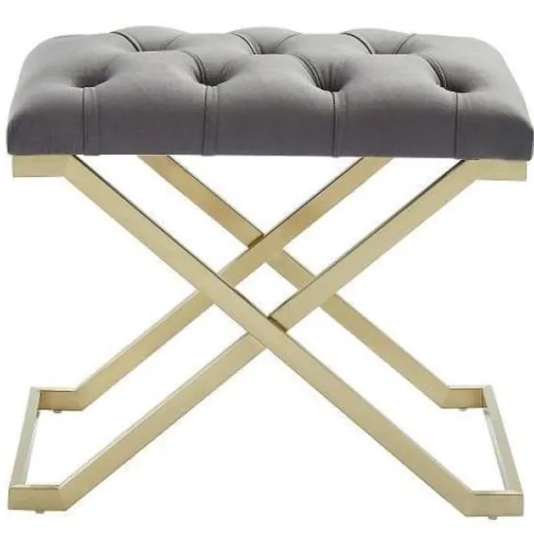 Sale Marie Dumas Kylie Bench Grey and Gold