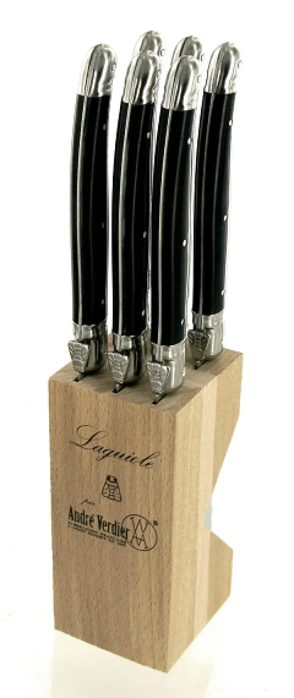 Clearance Marie Dumas Laguiole by Andre Verdier Black Steak Knives