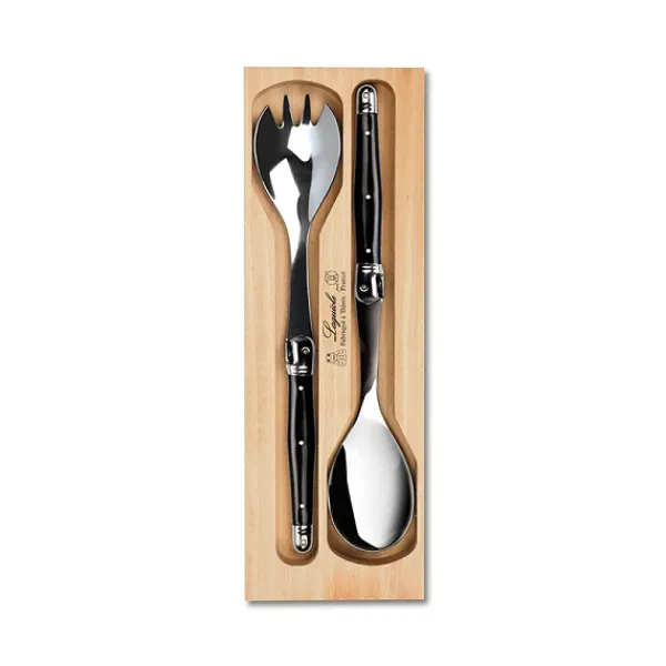 Best Marie Dumas Laguiole by Andre Verdier Coffret Black Salad Servers