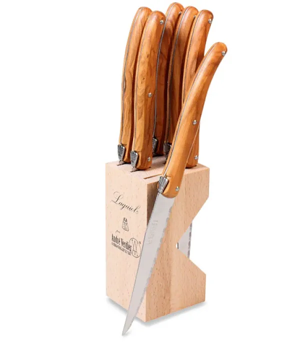 Hot Marie Dumas Laguiole by Andre Verdier Olive Wood Steak Knives