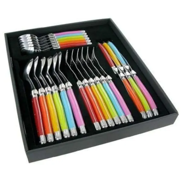 Clearance Marie Dumas Laguiole by Andre Verdier 24pc Multicolour Flatware Set