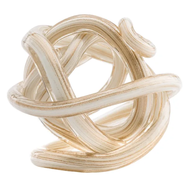 Store Marie Dumas Large White and Gold Glass Knot