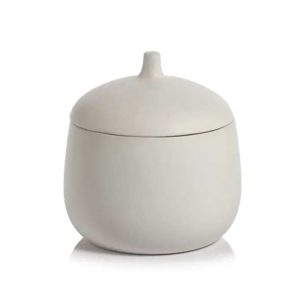 Outlet Marie Dumas Large White Ceramic Canister