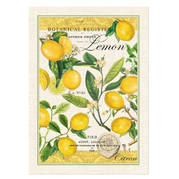 Hot Marie Dumas Lemon Basil Kitchen Towel