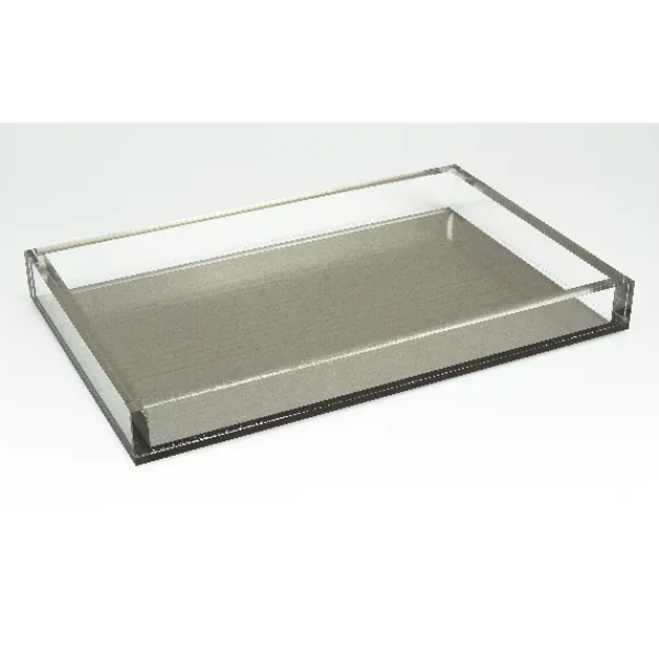 Clearance Marie Dumas Lucite Silver Tray