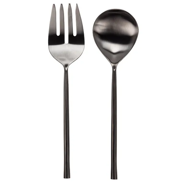 Hot Marie Dumas Matte Black Salad Servers 11''