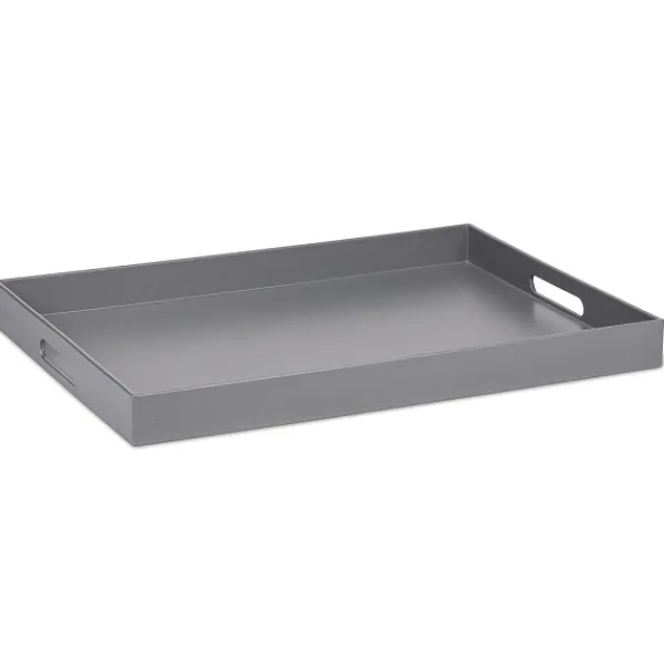 Clearance Marie Dumas Matte Grey Rectangular Tray