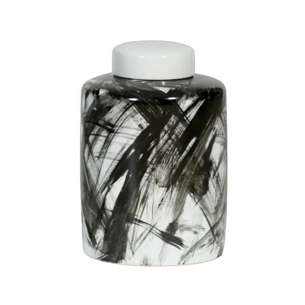 Discount Marie Dumas Medium Black Brushwork Jar