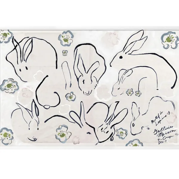 Flash Sale Marie Dumas Medium Wall Art Bunnies Floral